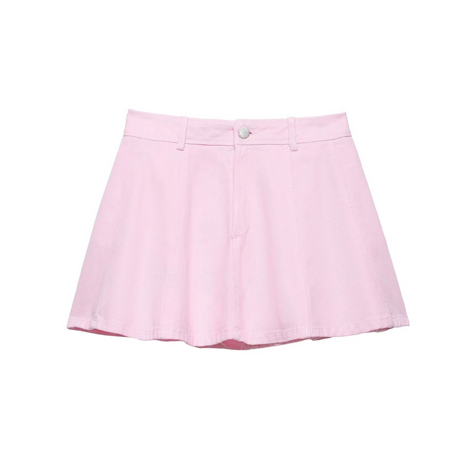 Hot girl high waist slimming A-line skirt pants