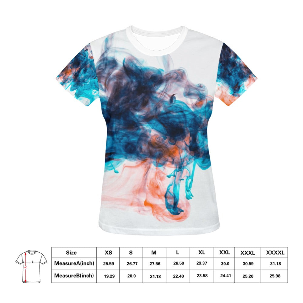 Women's All Over Print T-shirt (USA Size) (T40)