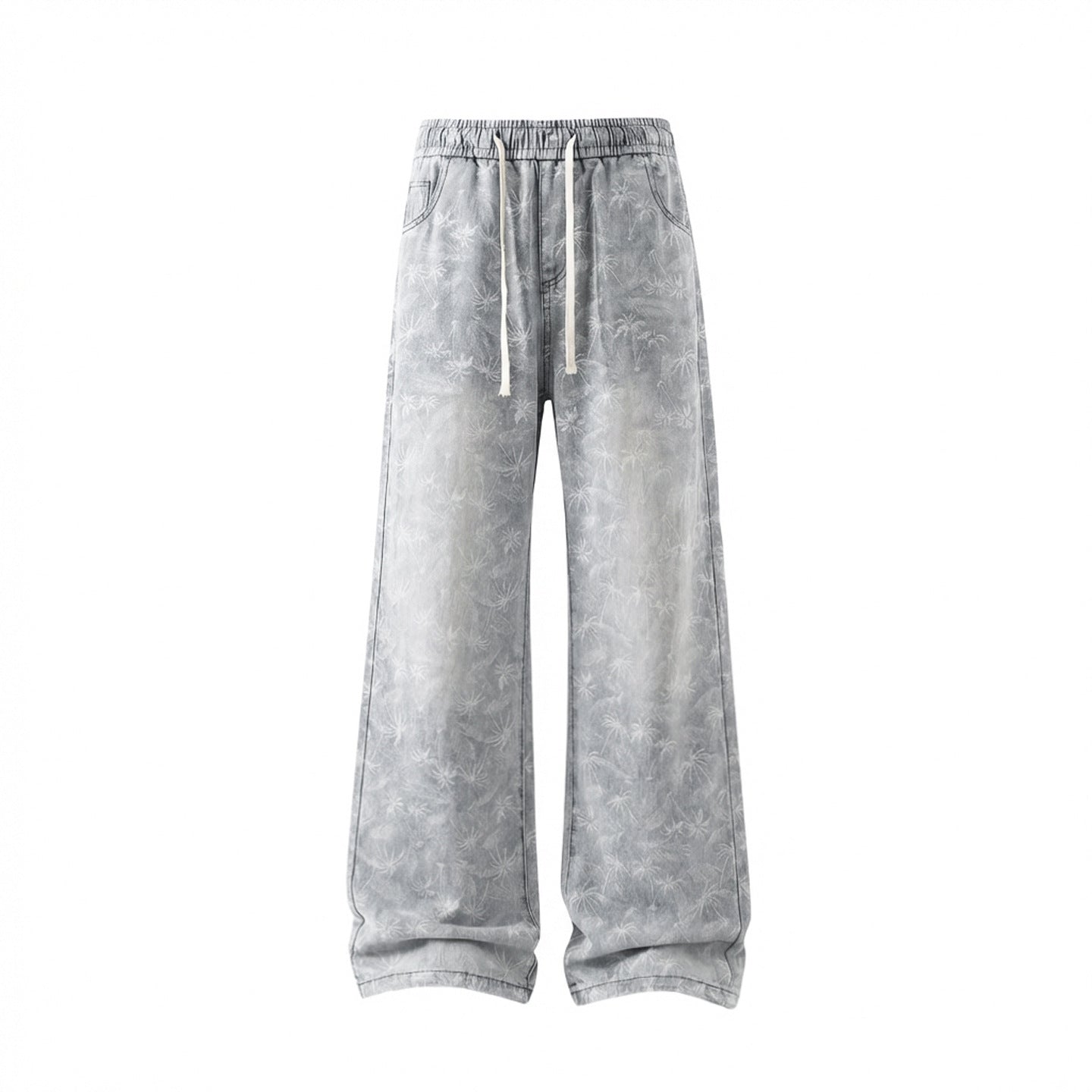 Lightweight Linen-Style Straight Leg Jeans for Men
