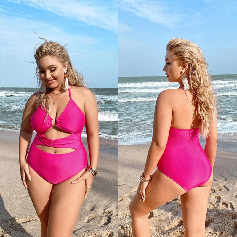 Sexy Solid Color Women's One-Piece Swimsuit