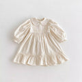 Girl's doll collar bow dress