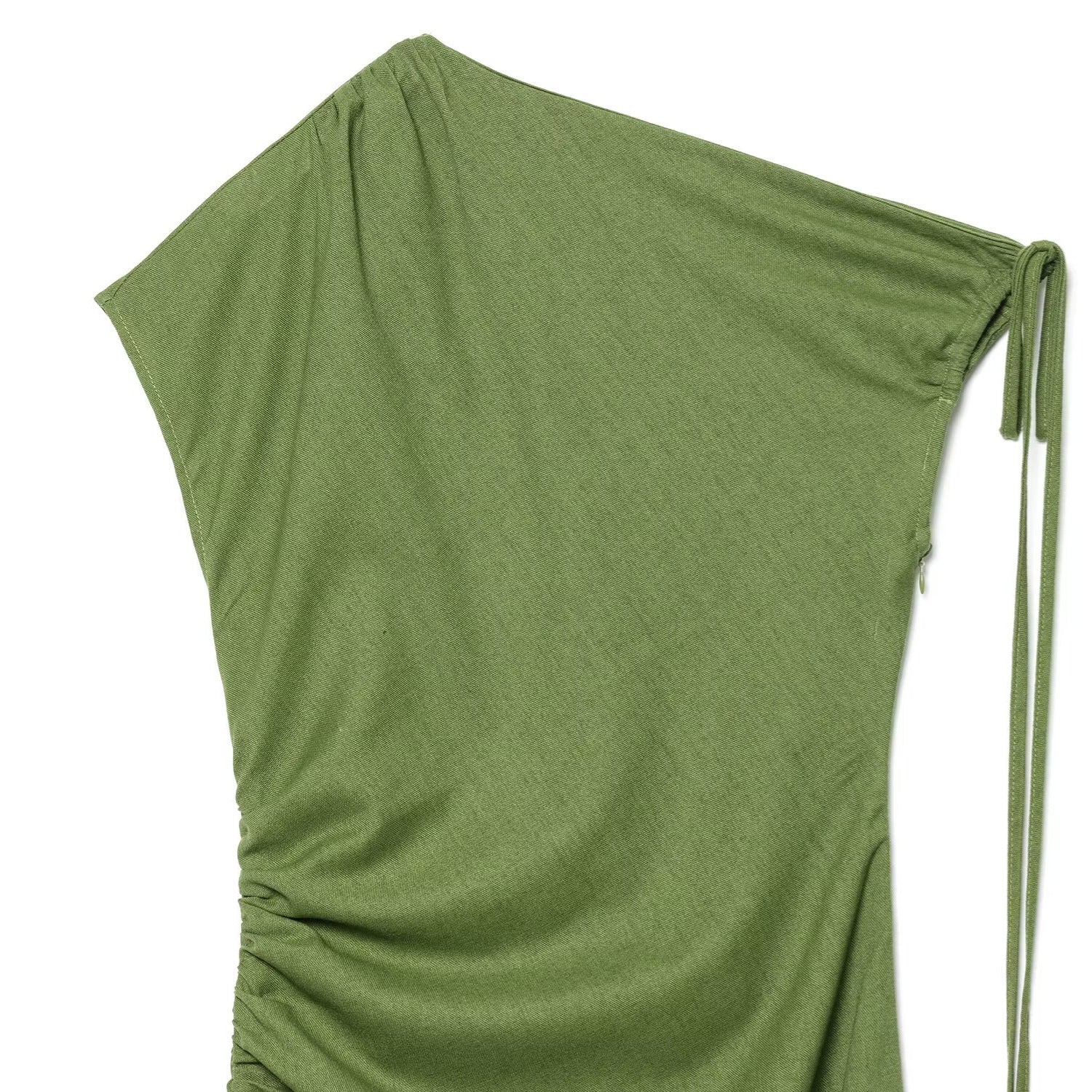 Flax slim cut slit shoulder dress