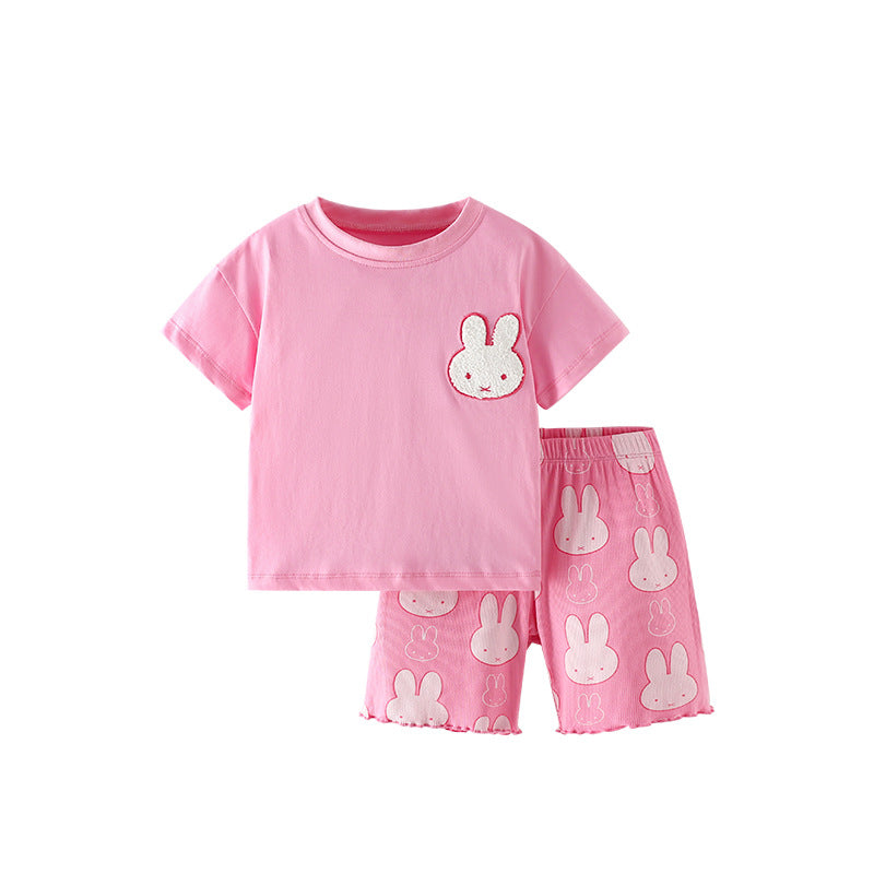 Round neck short sleeved top and shorts set