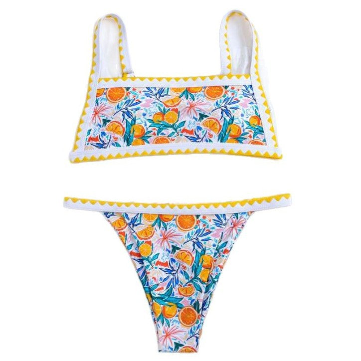 Sexy Two-Piece Bikini Swimwear for Women with Straps