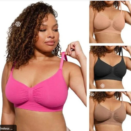 Large size thin without steel ring gathering bra