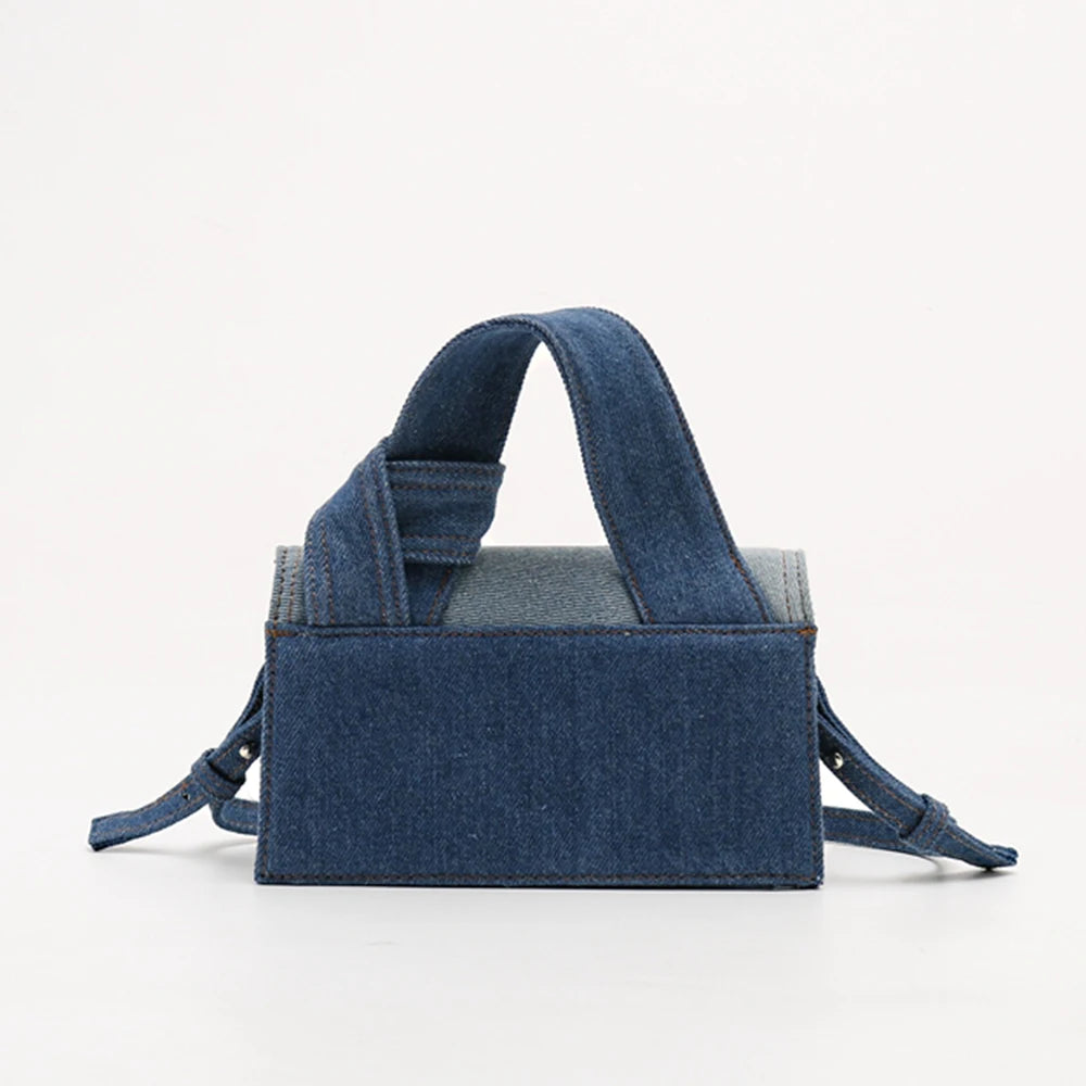 Fashion Denim Women's Designer Handbags Luxury Patchwork Shoulder Bag Brands Canvas Crossbody Bags for Women Square Shopper Tote