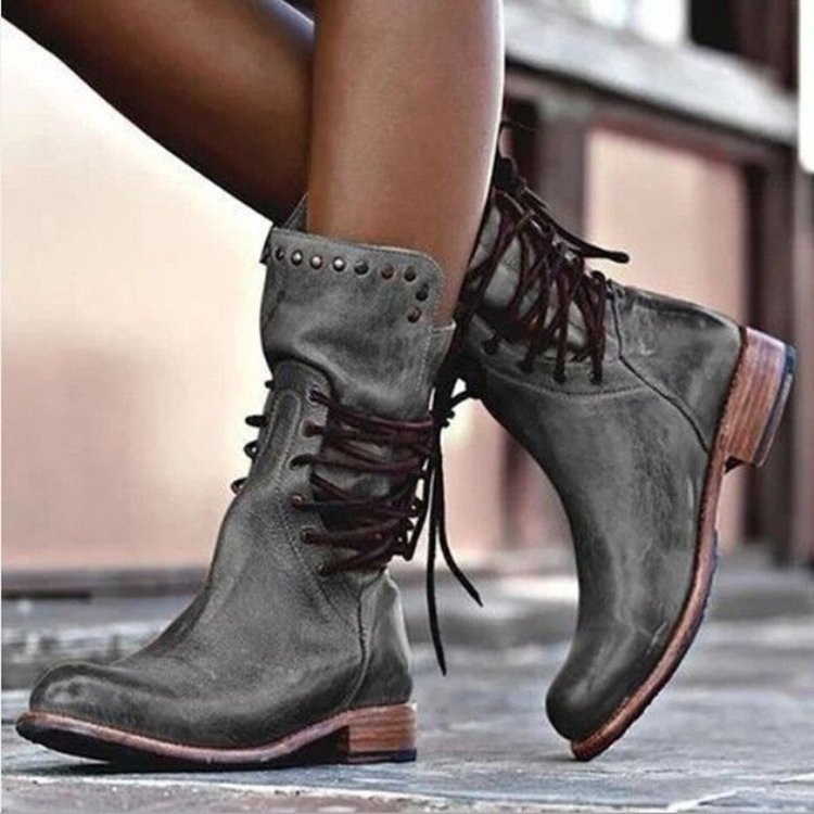 Women's winter versatile plus size short boots for women