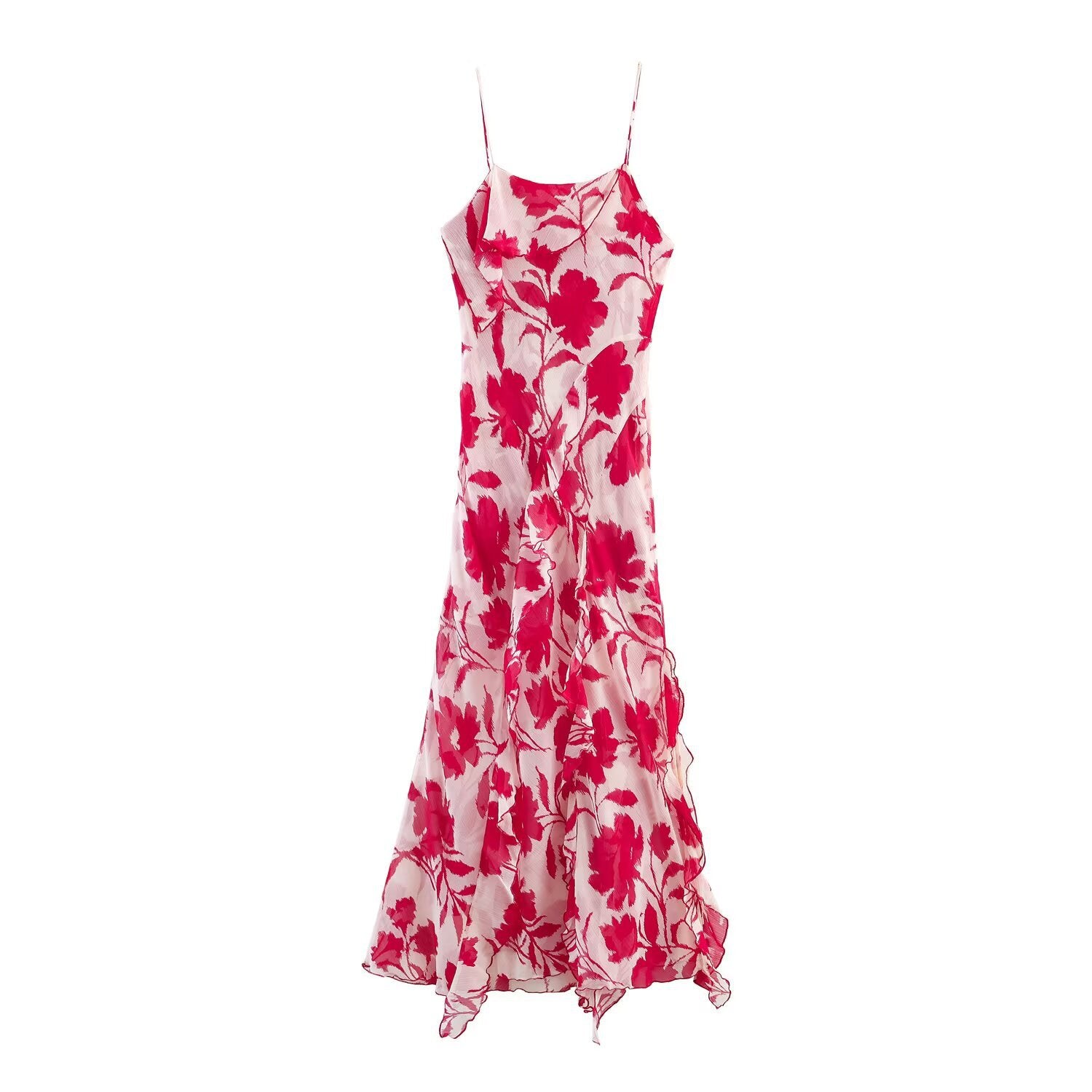 French printed lingerie style MIDI dress