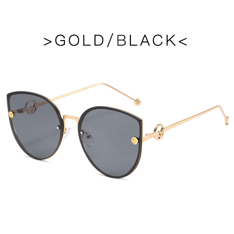 Classic Cat Eye Sunglasses New Fashion Shades Sun Glasses For Women Retro Metal Feminine Glasses