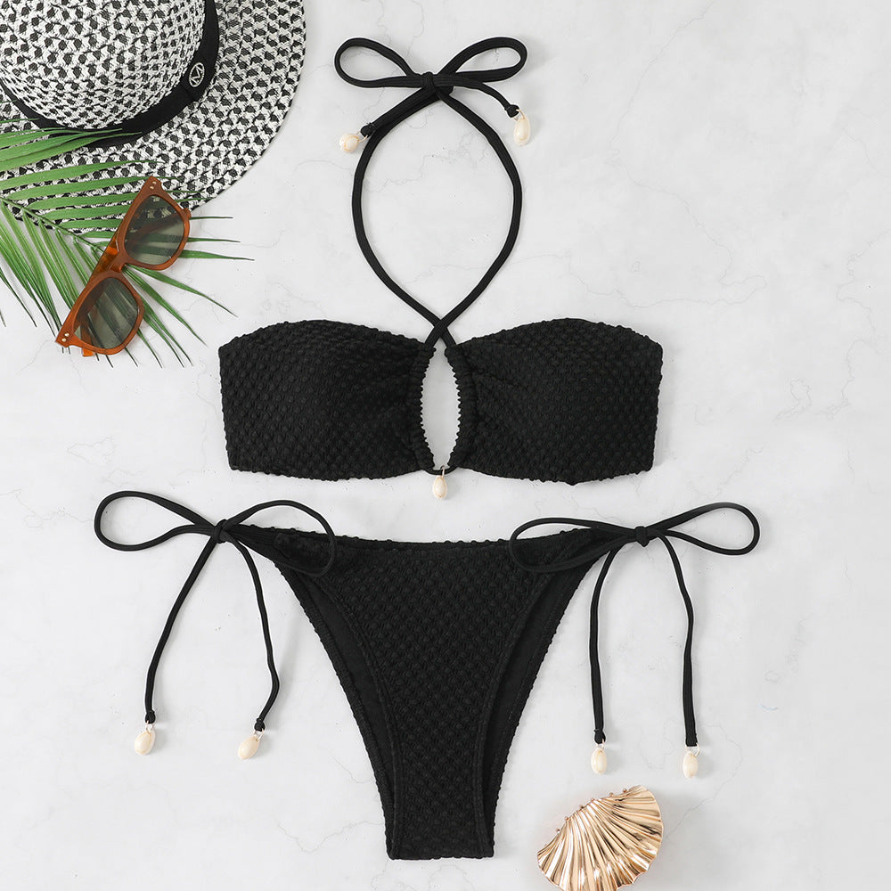 Split beach bikini swimsuit