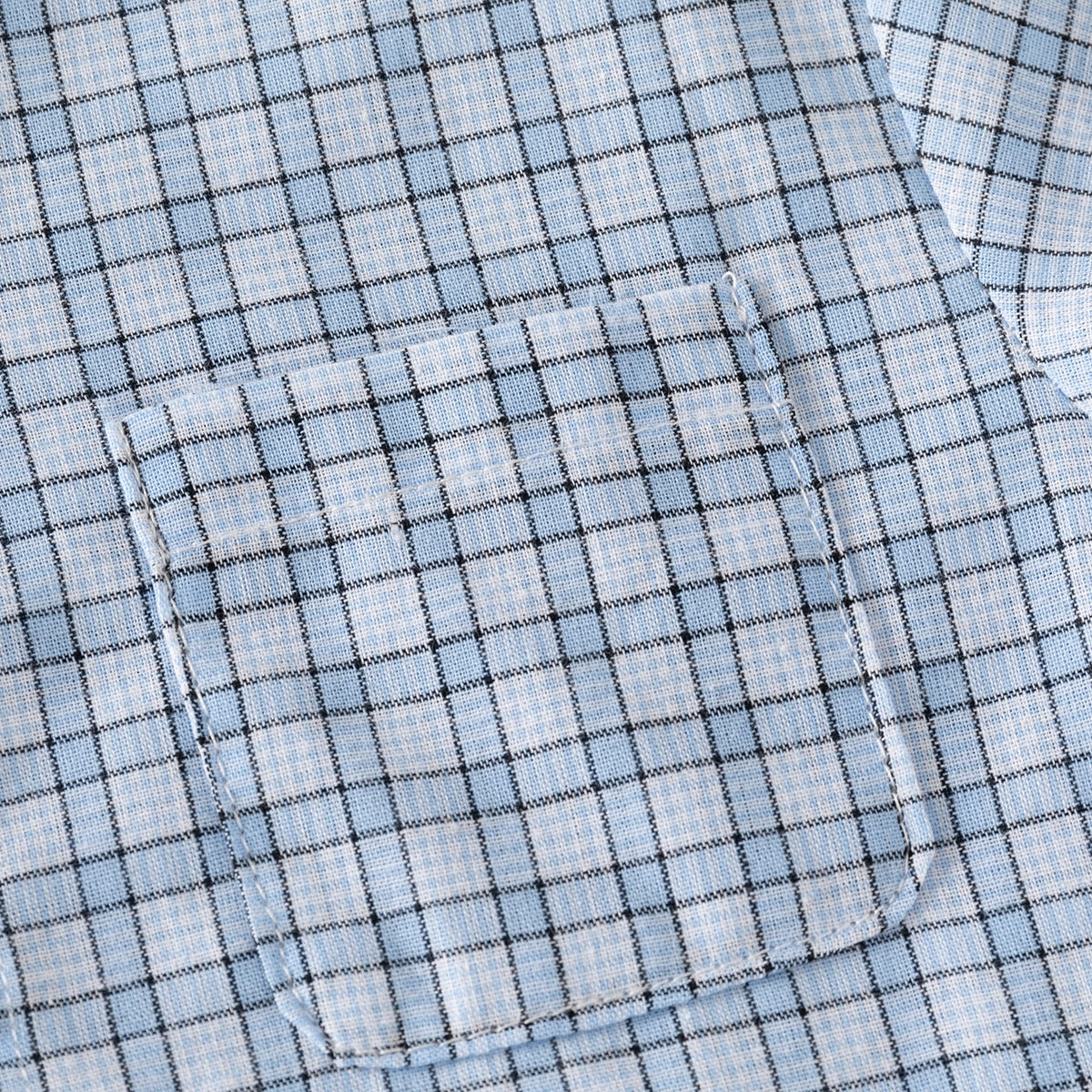 Soft Comfortable Moisture-Wicking Checkered Stand-Up Collar Short Sleeve Outdoor Casual Style Boys Shirt