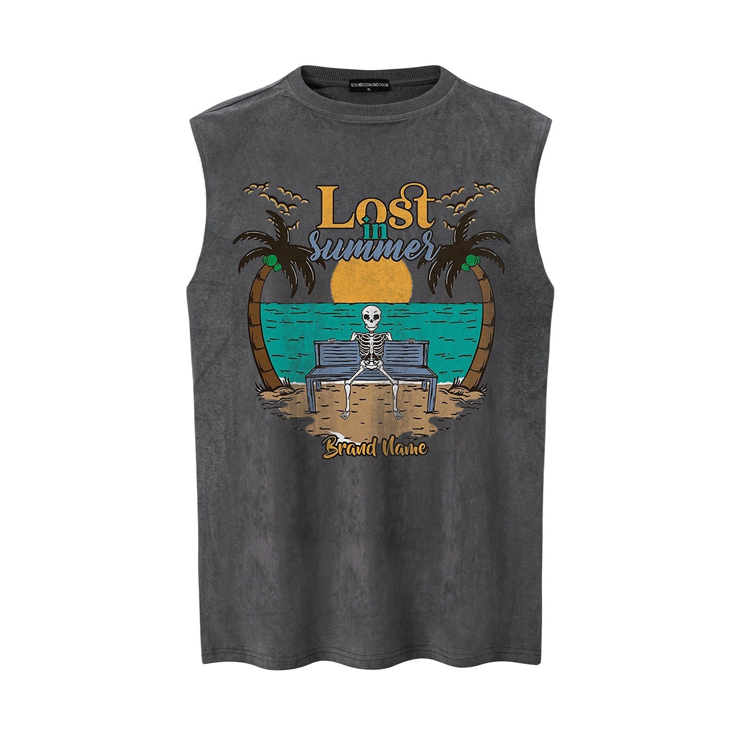Skeleton Beach Printed Tank Top