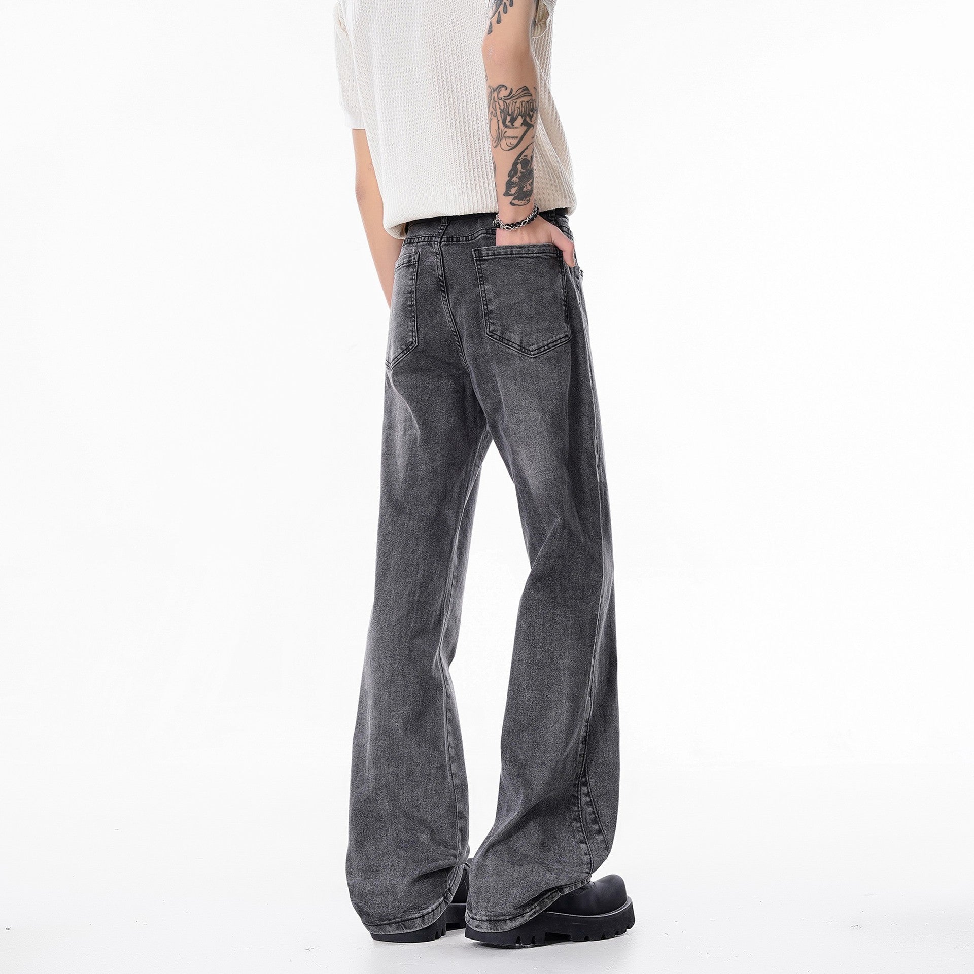 Slim Fit Straight Leg Denim Jeans Men