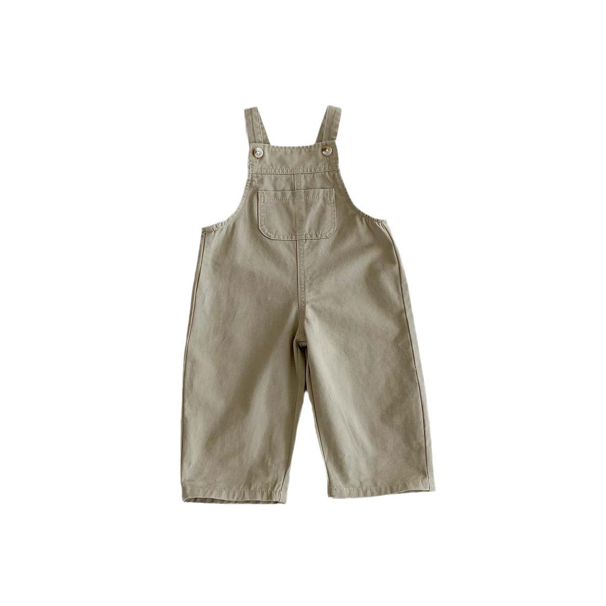 Spring and Autumn  Children's Overalls, Casual Denim Jumpsuit for Toddlers, Fashionable Boys and Girls Pants