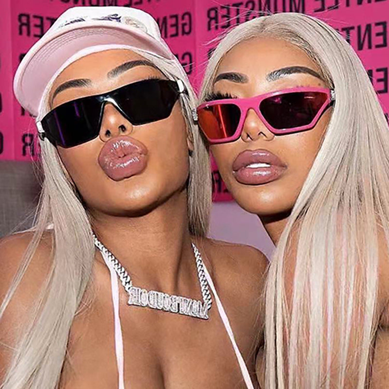 Fashion Net Red GM Same Y2K Millennium Cat Eye Sunglasses Women's Riding Sunglasses Men's Outdoor Glasses