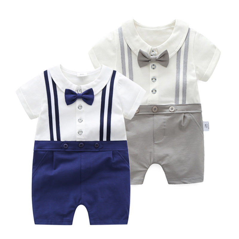 Short sleeved bow jumpsuit