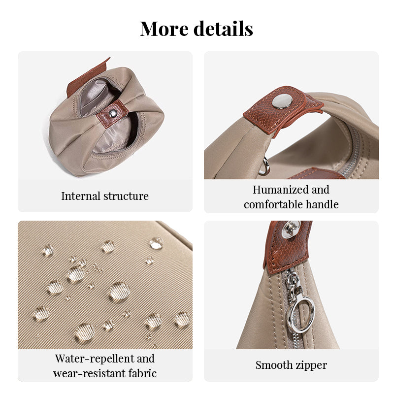 Premium Nylon Lunch Bag, Waterproof Insulated Lunch Box Tote, Handheld & Crossbody Dumpling Bag for Work, School, and Commuting