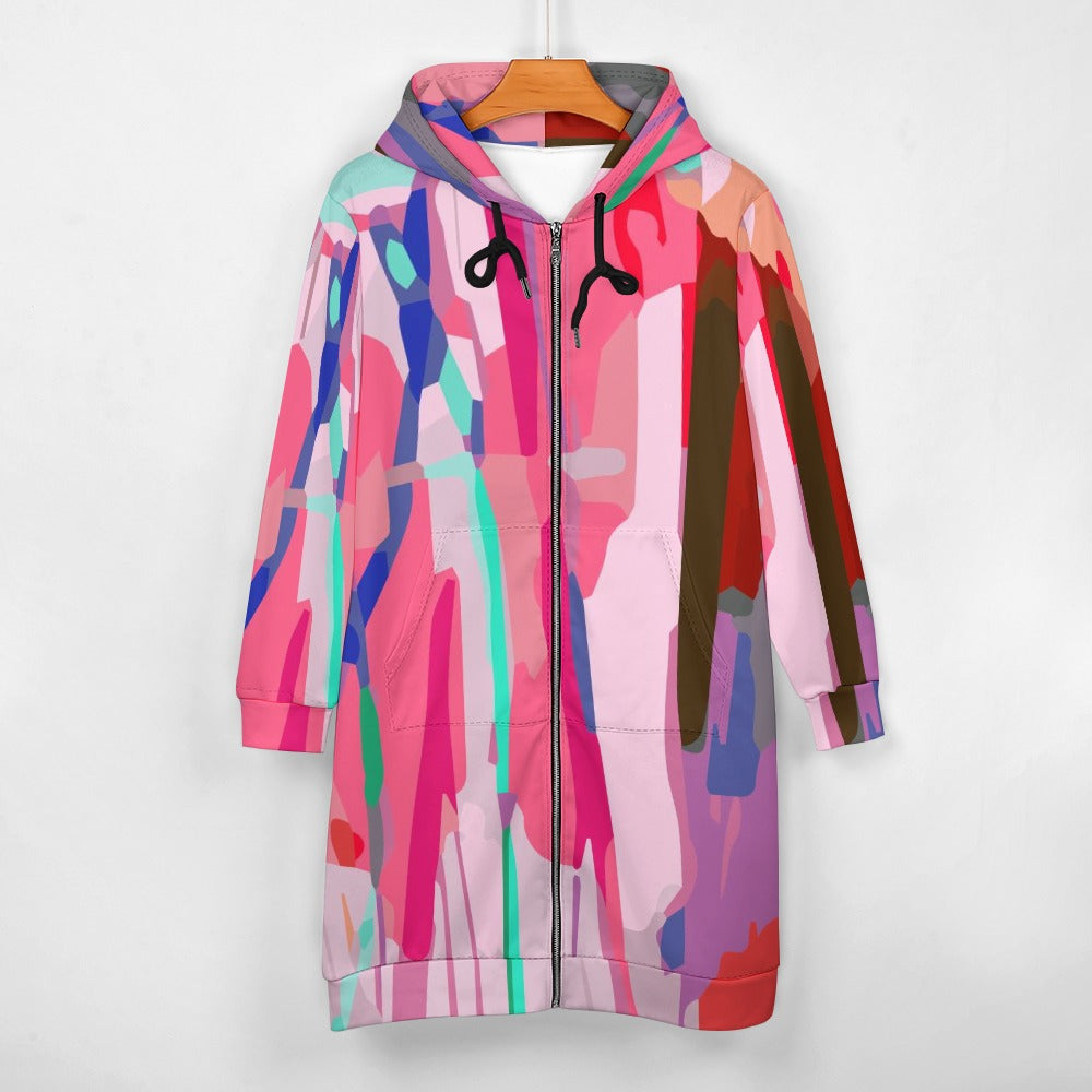 Women's full print long Hoodie