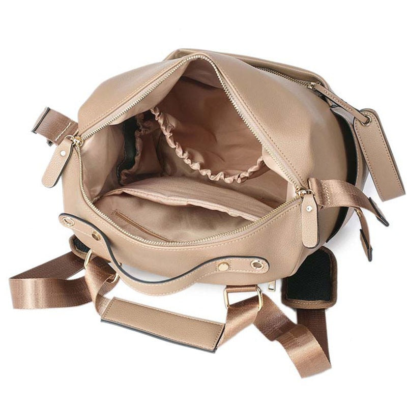 Mommy bag PU mommy bag large capacity mother and baby bag backpack