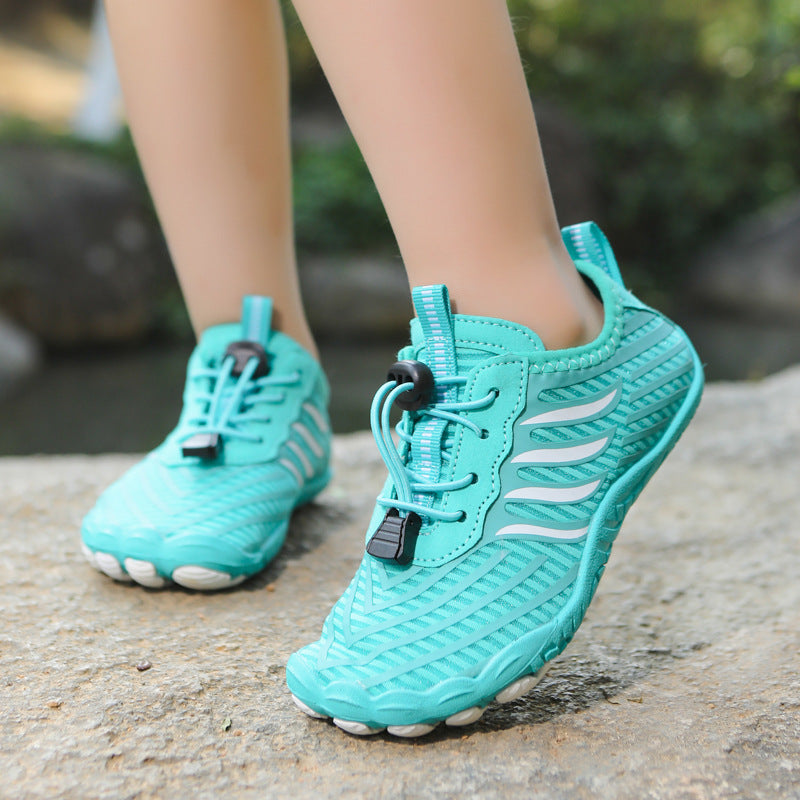Children's outdoor river tracing shoes barefoot elementary school students diving beach shoes quick-drying water park fitness five-finger shoes