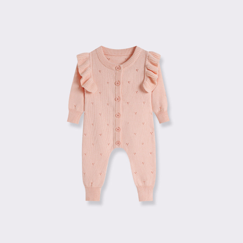 Knit Onesie Infant Clothing Outdoor Romper Newborn Baby Fall Outfit Knit Bodysuit