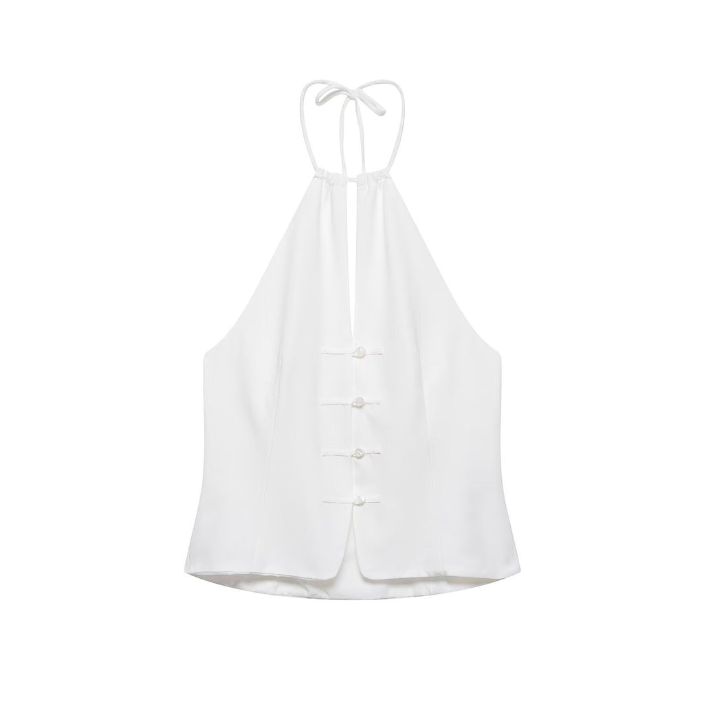 Zipped Front Wrap-Neck Top + Shorts Set