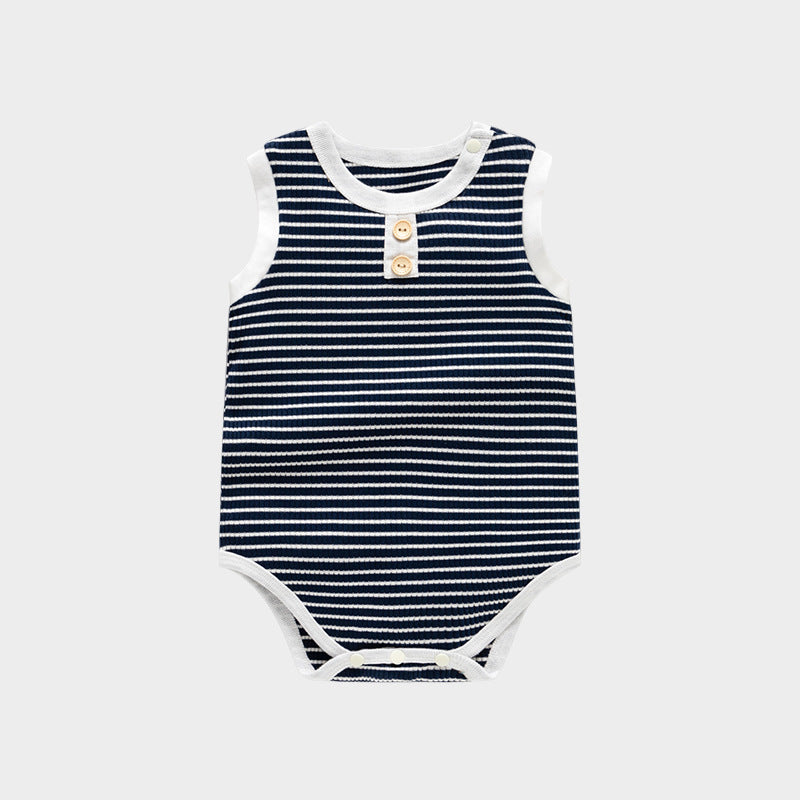 Striped sleeveless newborn clothing