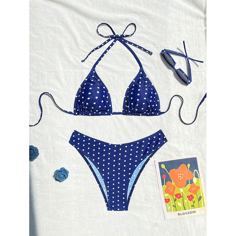 Polka dot printed bikini