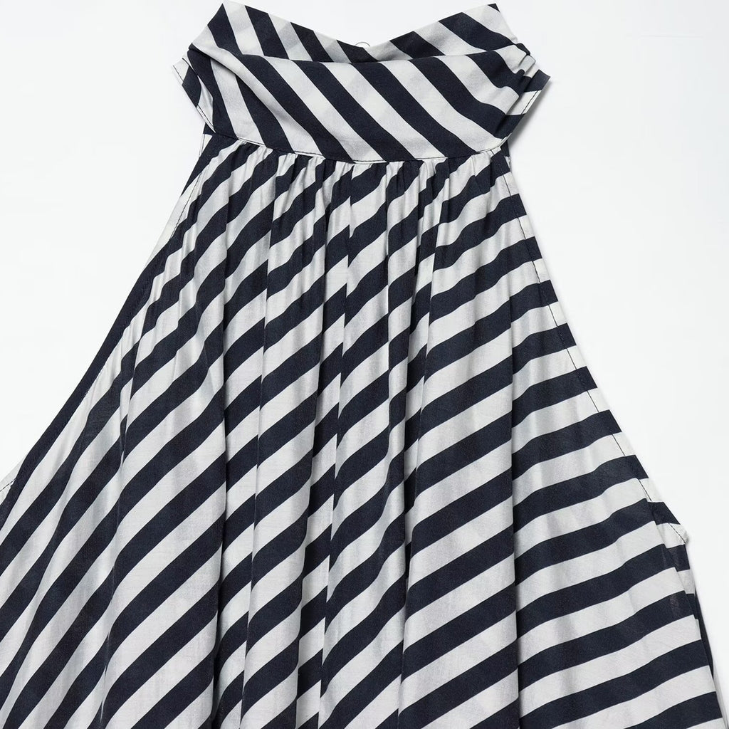 Lace up design A-line dress