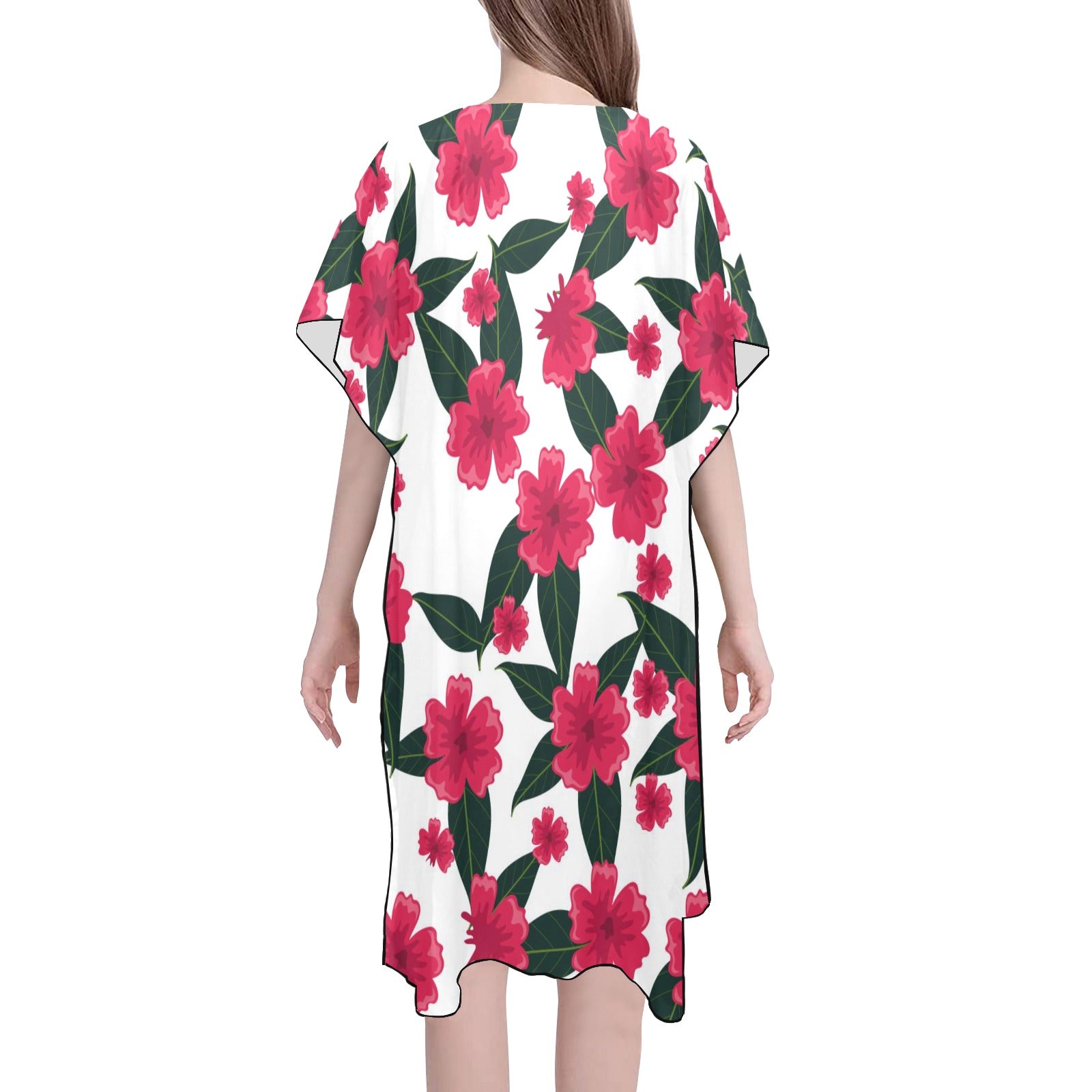 Mid-Length Side Slits Chiffon Cover Up (H50)