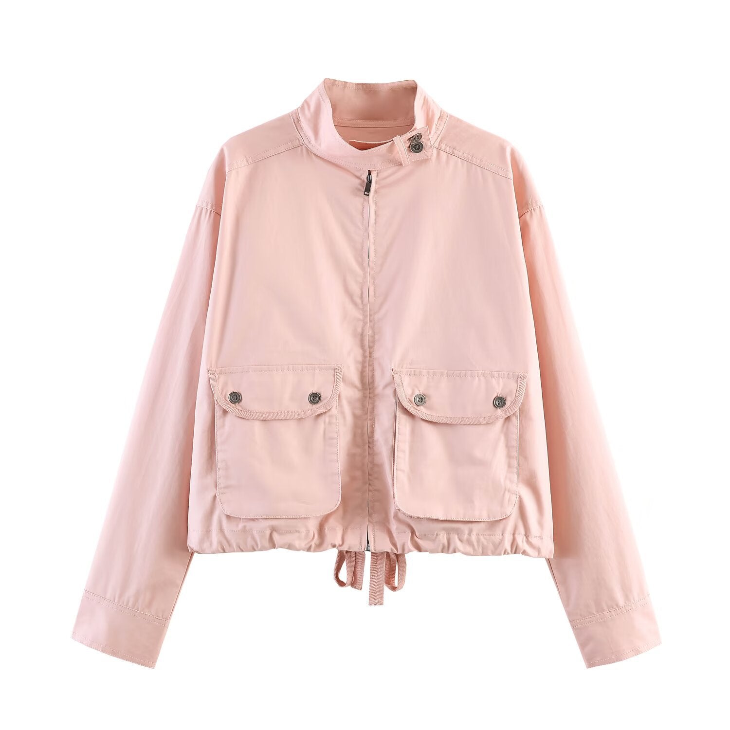 Retro style effect pocket jacket