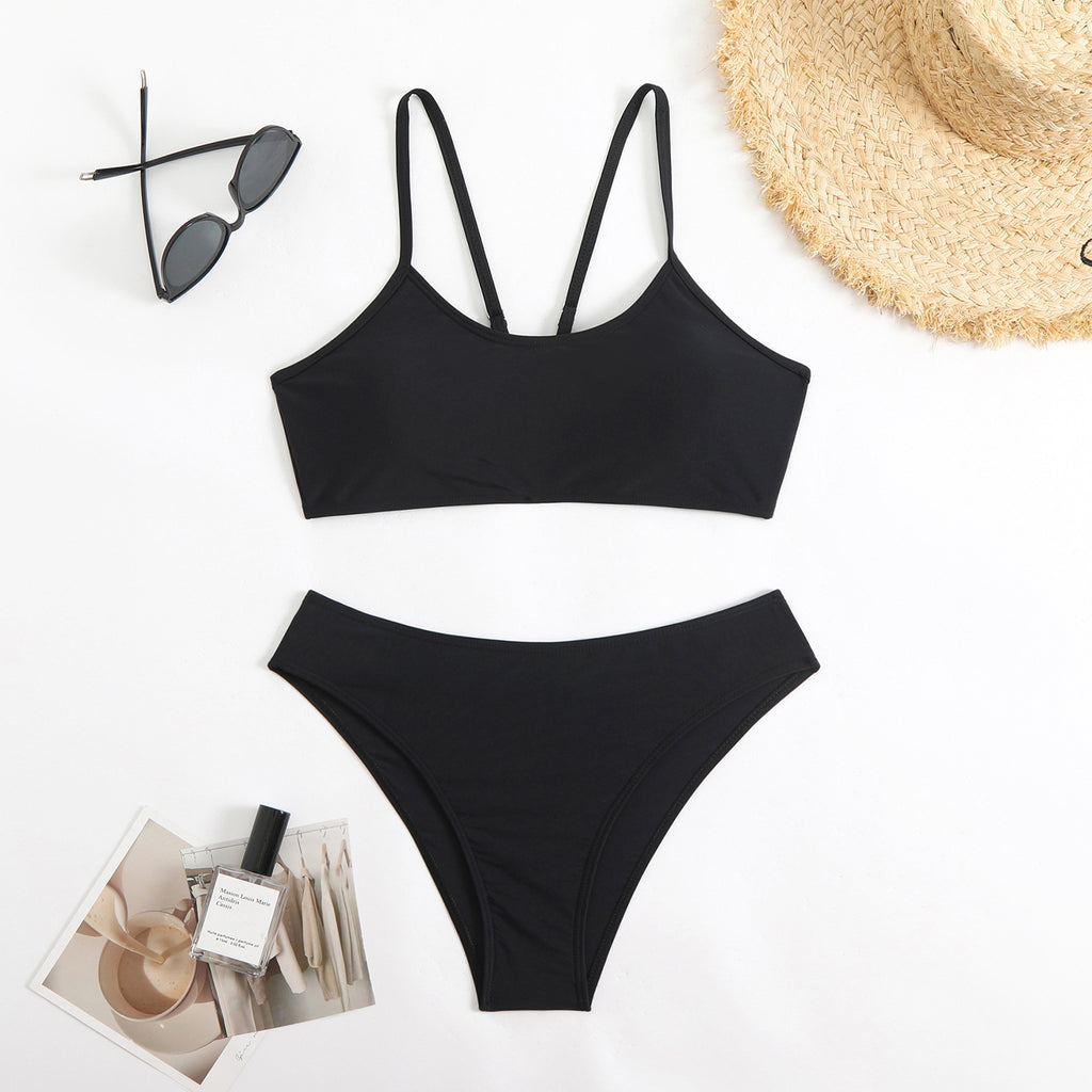 Solid color bikini nylon