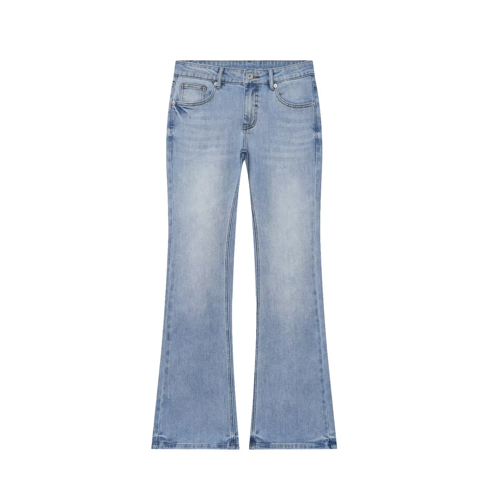 Retro style low waisted flared jeans