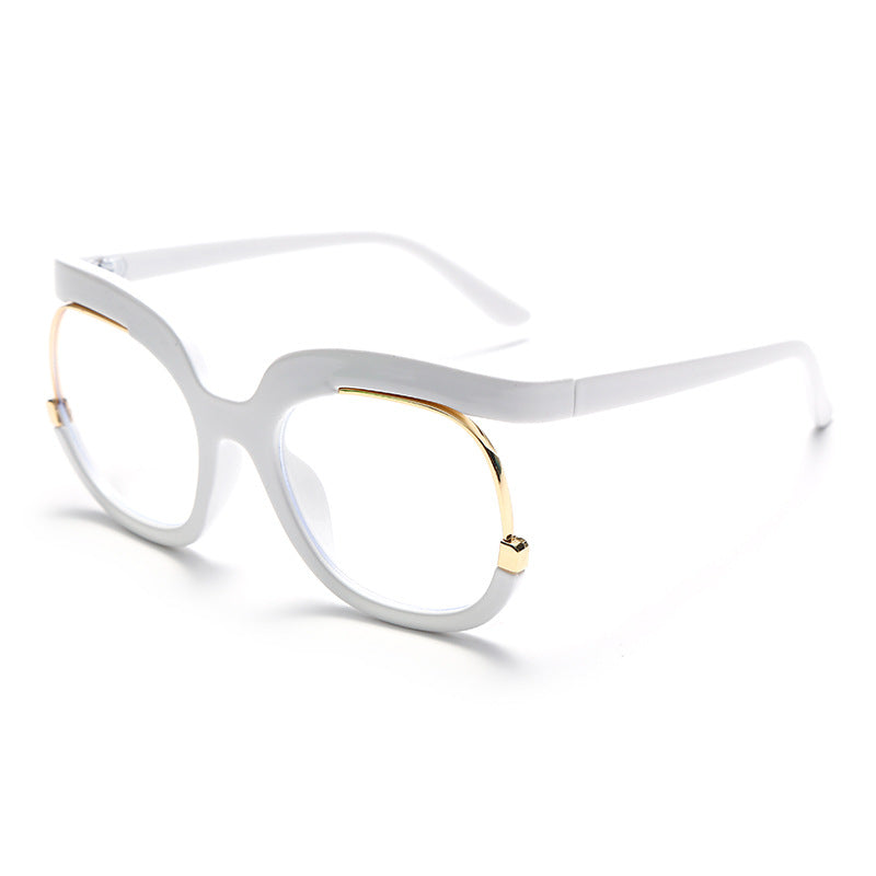 Large Frame Glasses Trendy Round Frame Glasses Women Can Match Myopia Glasses