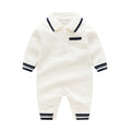 Collar long sleeved jumpsuit