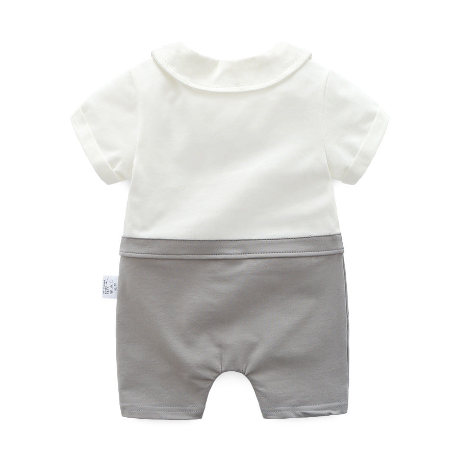 Short sleeved bow jumpsuit