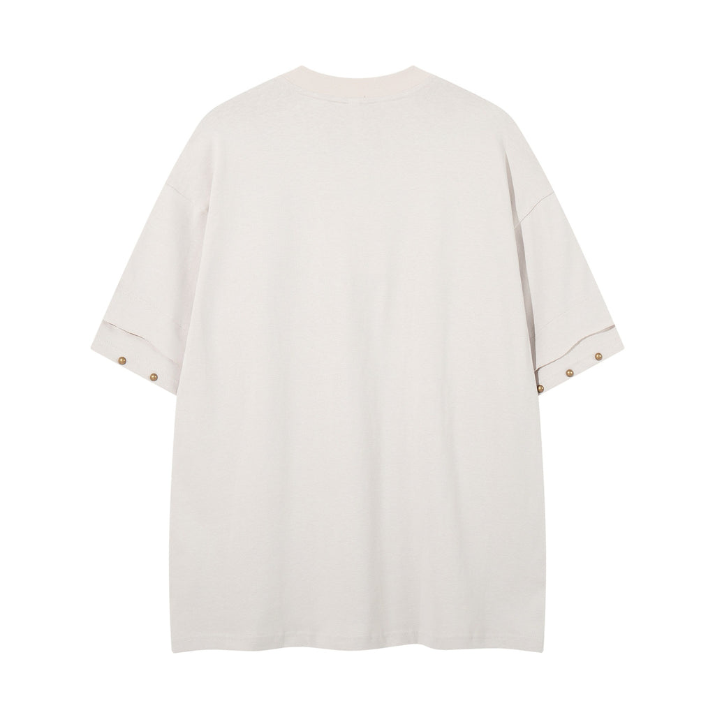 Make old letter printed short sleeves