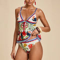 Printed Two-Piece Swimsuit, Swimwear Set