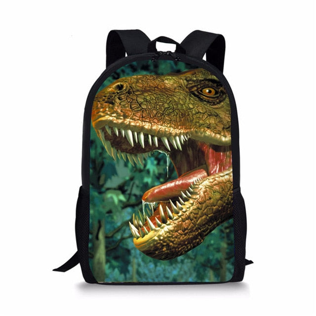 FORUDESIGNS Dinosaur 3D Printing Set School Backpacks for Boys Orthopedic Satchel Schoolbag Children Kids Shoulder Book Bag
