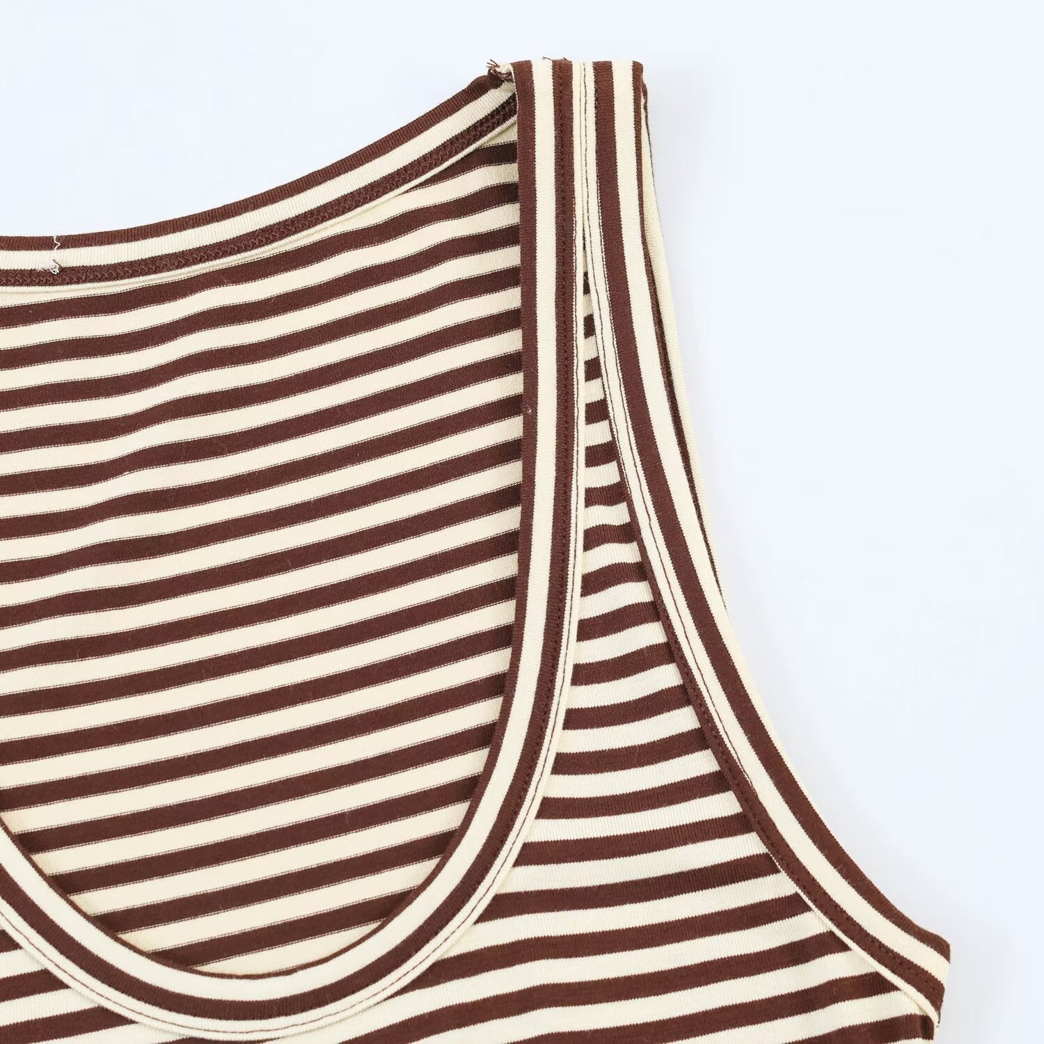 Asymmetric striped Midi women's dress