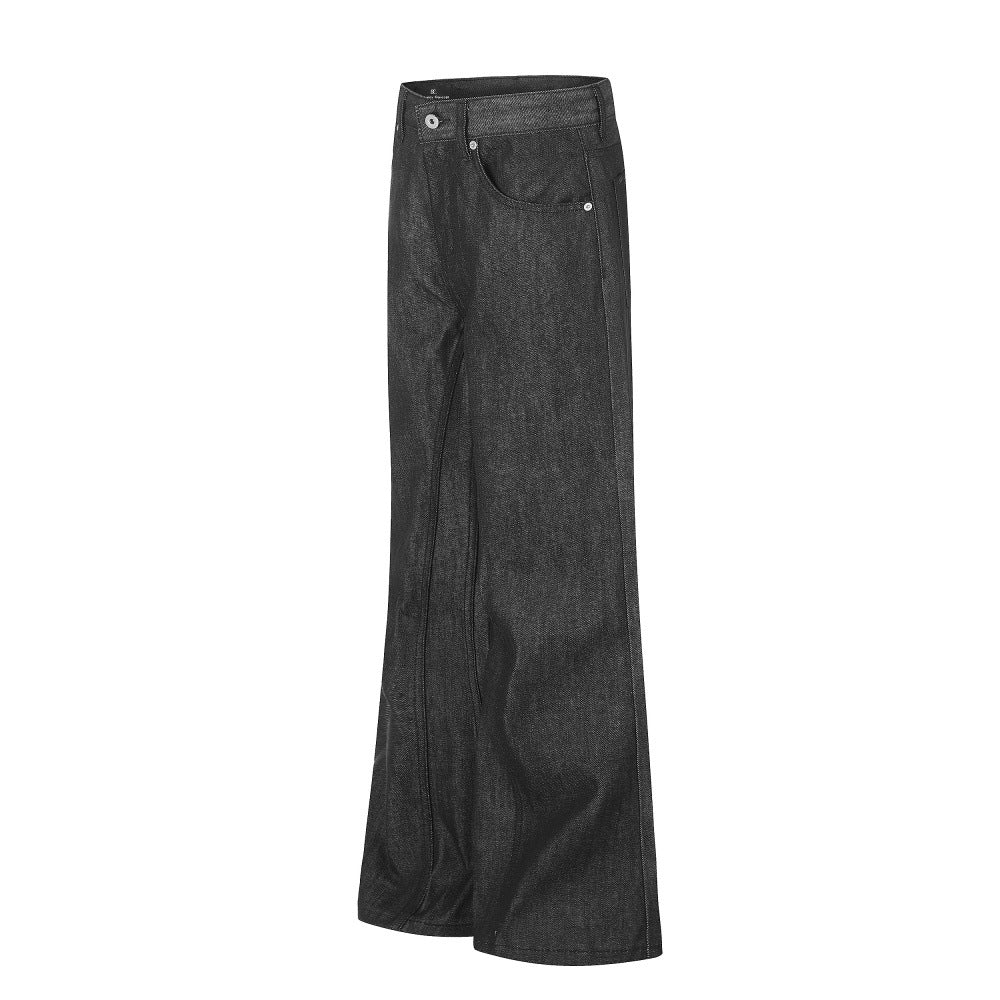 Original color denim micro flared pants