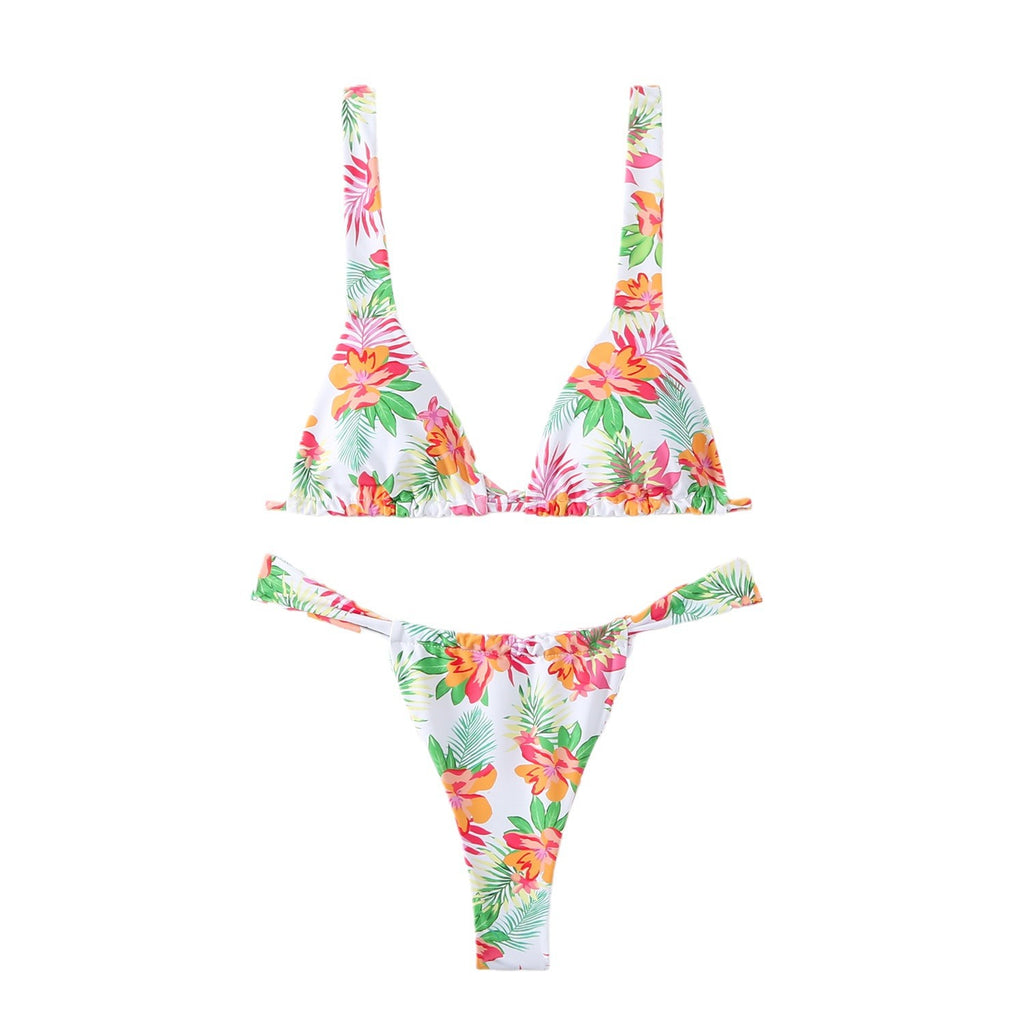Printed bikini double-sided