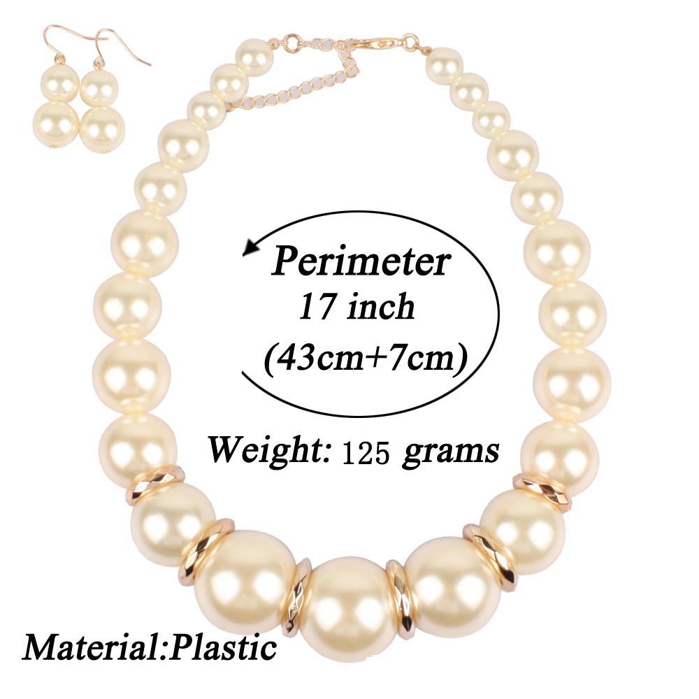 Catwalk Models Large Pearl Short Necklace Korean Style Personalized Fashion Necklace Exaggerated Necklace