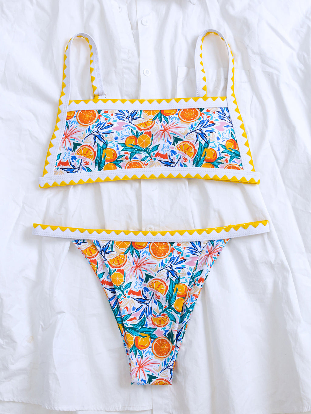 Sexy Two-Piece Bikini Swimwear for Women with Straps