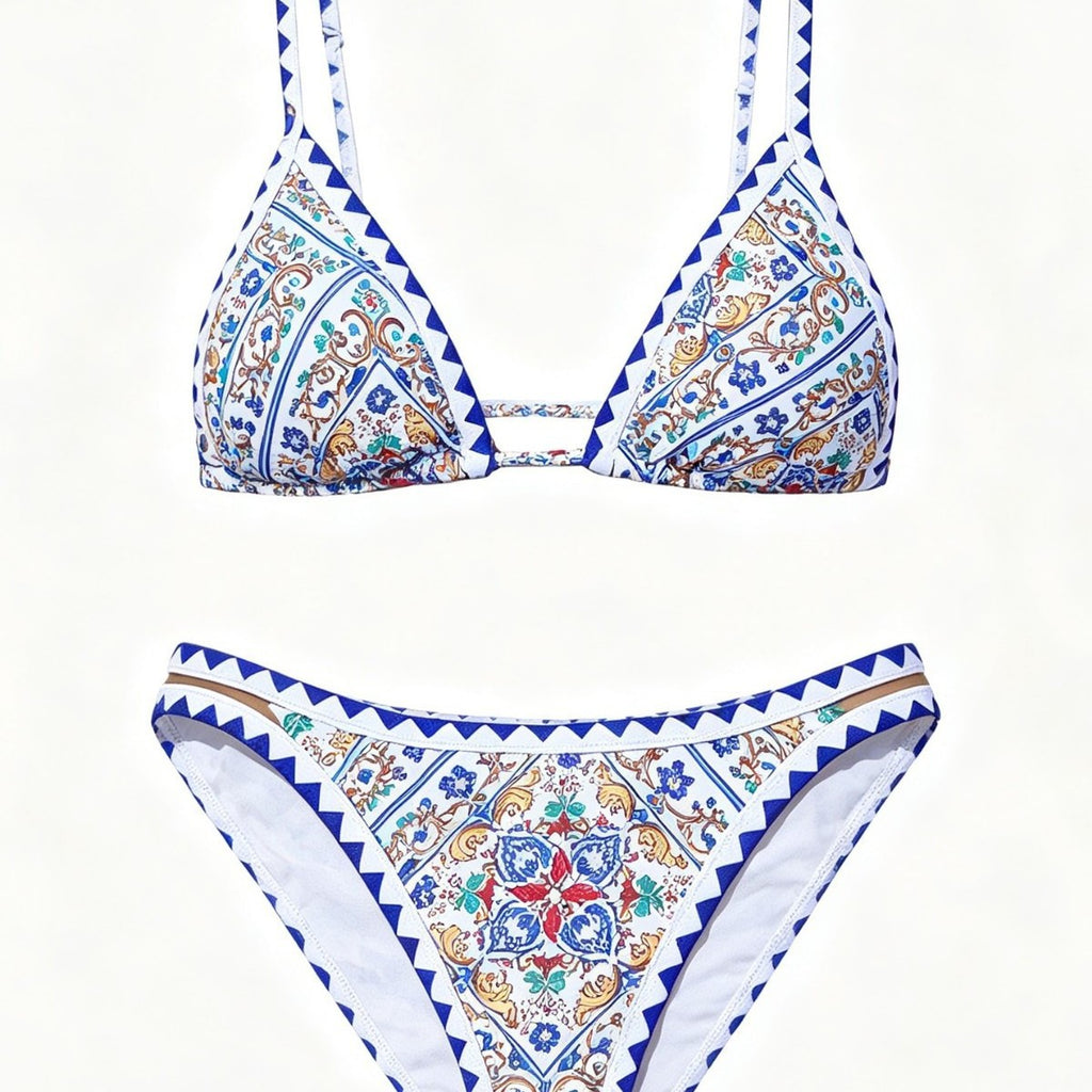 Printed Bikini Swimwear Two-Piece Set