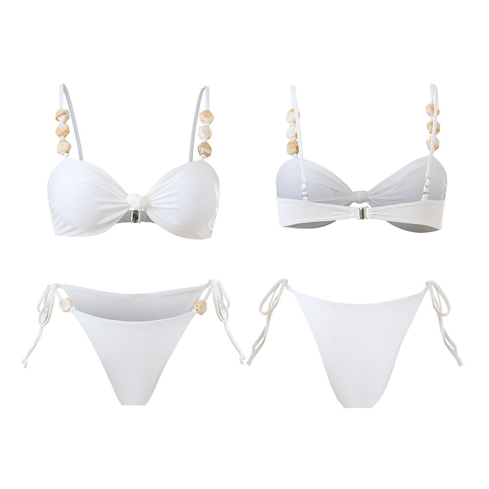 Sexy White String Bikini Swimwear for Women