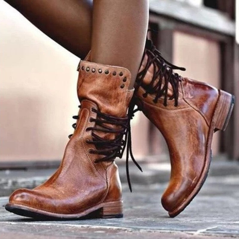 Women's winter versatile plus size short boots for women