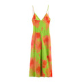 Spicy Girl Printed Strap Flute Dress