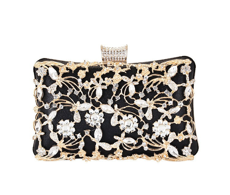 Dinner bag, European and American women's handbag with diamond inlay, banquet handbag, formal dress, evening bag, women's bag