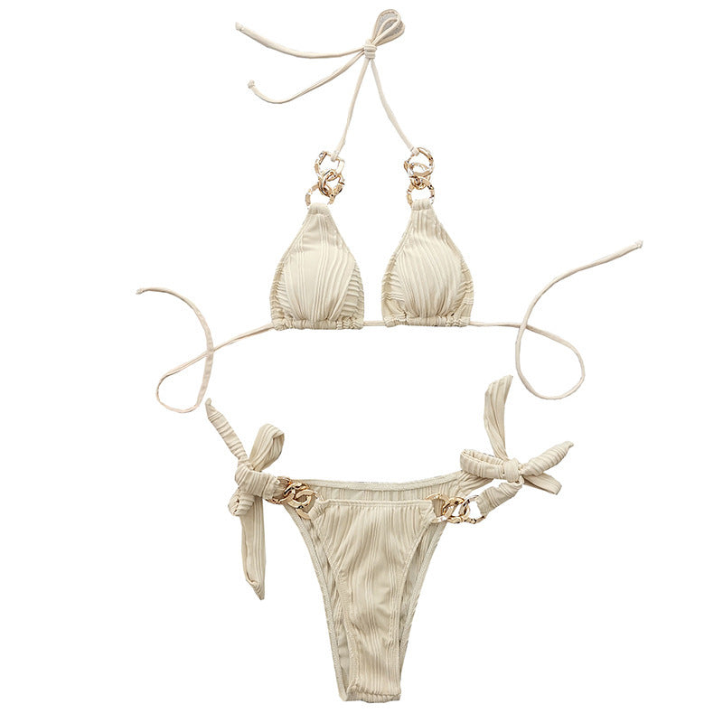 Bikini Swimwear Women's Chain Three-Piece